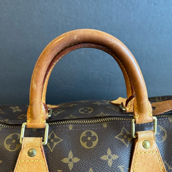 Louis Vuitton Speedy 30 Bag Brown LV Monogram Top Handle Classic Old Money - Picture 3 of 15